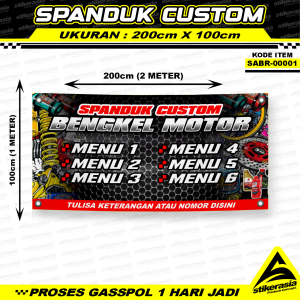 CETAK SPANDUK CUSTOM BENGKEL MOTOR CETAK BANNER BENGKEL RACING SPAREPART SERVIS MOTOR SERVICE MESIN GANTI OLI PERCETAKAN SPANDUK PERCETAKAN STICKER PERCETAKAN DTF STIKERASIA