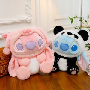 ESFDGL PP Cotton Stitch Cos Panda Plush Doll Lamb Pig Koala Panda Lilo Stitch Plush Toy Lovely Girls Cosplay Stuffed Anime Toy Birthday Party Decor