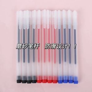set 20 cây bút mực gel khô nhanh vỏ nhám ngòi 0. 5 tặng 5 ngòi và sticker ( 3 màu xanh đen đỏ)