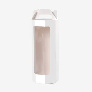 KECTTIO 10Pcs Trong suốt Hộp quà hình bát giác Xử lý giấy tờ Khoét rỗng Hộp quà có cửa sổ Quà tặng bất ngờ Hộp trưng bày Hộp hoa bó hoa Bao bì hoa