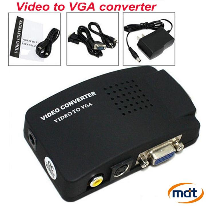 AV Composite RCA S-Video To VGA Monitor Video Converter Lazada PH