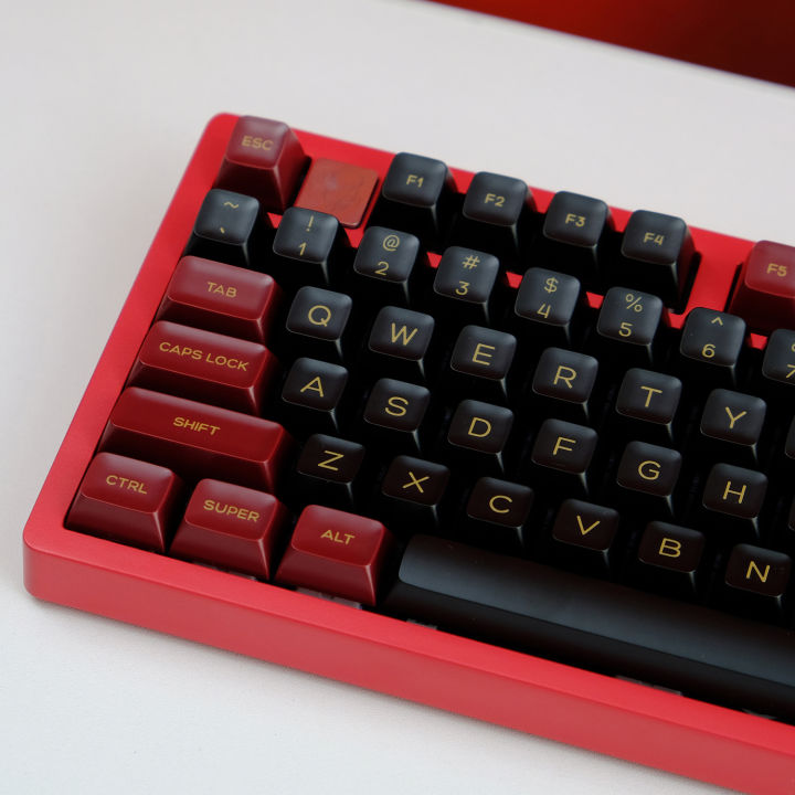 【Sarang Oppa】 KBDiy SA Keycap GMK Red Samurai PBT Double Keycaps Black ...