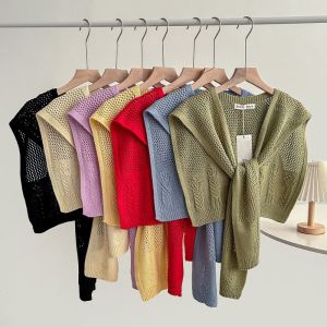 ANANAA Rỗng Khăn choàng dệt Đa chức năng Nhiều màu sắc Bộ trang phục đan khăn choàng Thời thượng Áo khoác ngoài Áo bảo vệ cổ Cô gái Phụ nữ