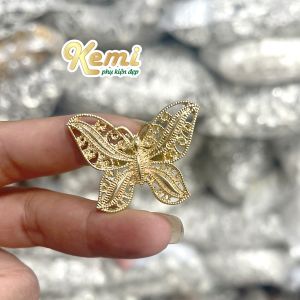 Ghim cài áo hình bướm vàng size 3cm tag cài áo sơ mi