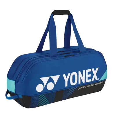 YONEX Badminton Bag 92431 - Blue with White Logo - Multiple Compartments - Sports Equipment - Pro Performance