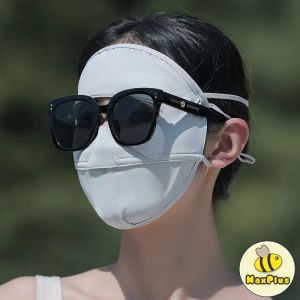 MaxPlus Summer Riding Sunscreen and UV Protection Female Full Face Mask Breathable