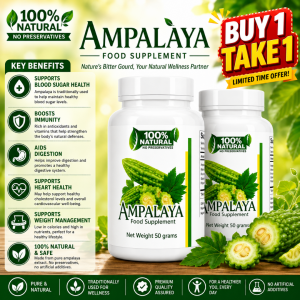 Ampalaya Food Supplement with Natural Herbal Ingredients for Daily Wellness Healthy Lifestyle Balance Plant-Based Nutrition & Overall Well-Being Support for Adults