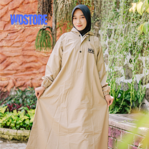 Jas Hujan Gamis Jumbo Raincoat WD Fashion Bahan PVC 025 Tebal dan Elastis