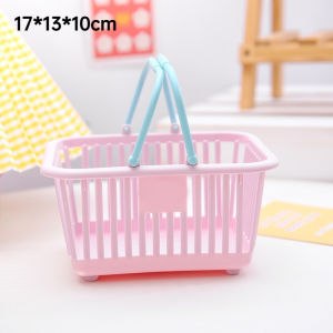 Portable Shower Plastic Storage Basket with Handle Large Capacity Draining Water Home Bathroom