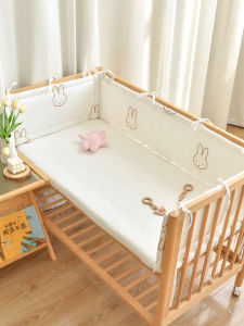 Newborn Crib Bumper Baby Cot Safety Around Protection Infant Bedding soft Cotton embroidered one-piece buffer