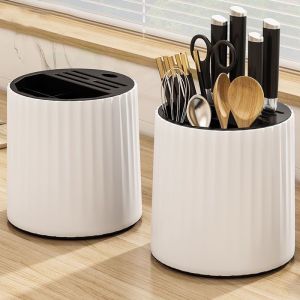 360° Slicer Holder Kitchen Rotating Knives Kitchen Multifunctional Storage Rack Tool Cutter Block Kitchen Organizer
