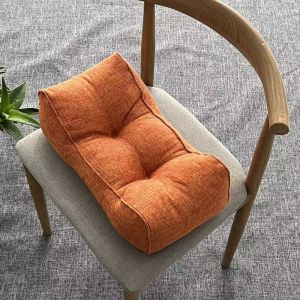 Warm.home-MY Lumbar Support Cushion Linen Back Pillow Breathable Comfortable Kerusi Office Car Rumah