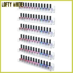 Lofty White 1 4 Layer Nail Polish Display Rack Transparent Acrylic Storage Holder Nail Art Tools Lipstick Organizer Wall-mounted Shelf