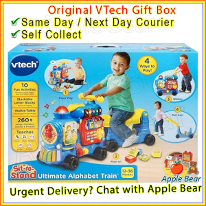 VTech Red Alphabet Train (Original Gift Box) Sit to Stand Ultimate Push Ride / AppleBear