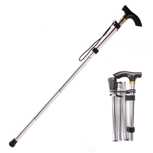 Adjustable Height Walking Stick For The Elderly Mountaineering Stick Non Slip Rubber Stick