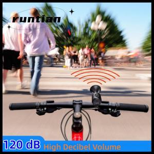 runtian Xe Đạp Chuông Điện Tử Sừng Loud Cảnh Báo Âm Thanh ABS 120dB An Toàn Chuông Điện IPX4 Loa Vòng Báo Động Cho Xe Tay Ga Đường Xe Đạp