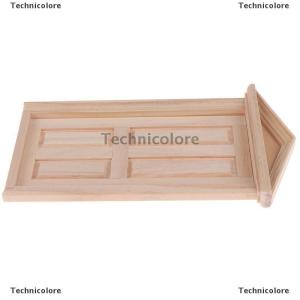 [COD] Technicolore 1:12ตุ๊กตาจำลองขนาดเล็ก DIY ไม้ Spire ประตูเฟอร์นิเจอร์อุปกรณ์เสริม