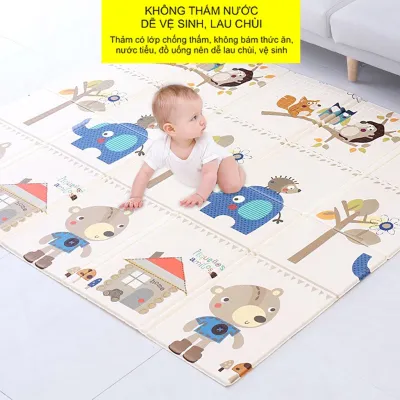 Thảm xốp gấp gọn XPE Hàn Quốc sử dụng cả 2 mặt không thấm nước thảm xốp lót sàn chống trơn trượt thảm xốp cho bé