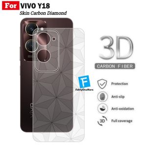Skin Carbon Vivo Y18 4G Garskin Diamond Pelindung Belakang Handphone
