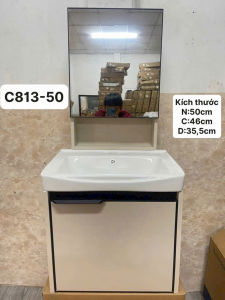 Tủ gương lavabo nhỏ Kích thước 35x50 cm khung nhôm vỏ nhựa PVC cao cấp siêu bền đẹp - TC92cA - Bảo hành 10 năm