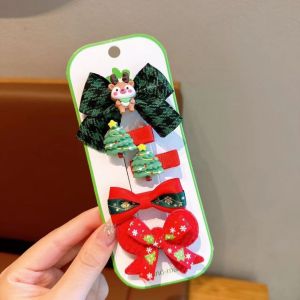 DSF Studio เทศกาลคริสต์มาสผ้าโพกศีรษะเด็กน่ารักกิ๊บติดผม Antlers Girl Baby Little Girl Elk กิ๊บหนีบผมเครื่องประดับผม