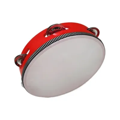 POMELOGBV Wooden Hand Held Drum 4/6/8/10 Inch Metal Jingles Children Drum Gift Percussion Musical Instrument Tambourine Drum For Party Games