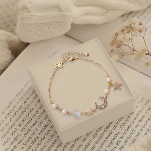 Gelang Wanita Korea Wanita Fashion Mutiara Tangan Rantai Adjustable Pearl