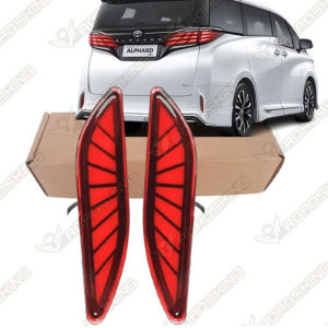 TOYOTA ALPHARD AGH40 REAR BUMPER REFLECTOR LED LAMP BRAKE DYNAMIC SIGNAL RUNNING LIGHT RED SMOKE