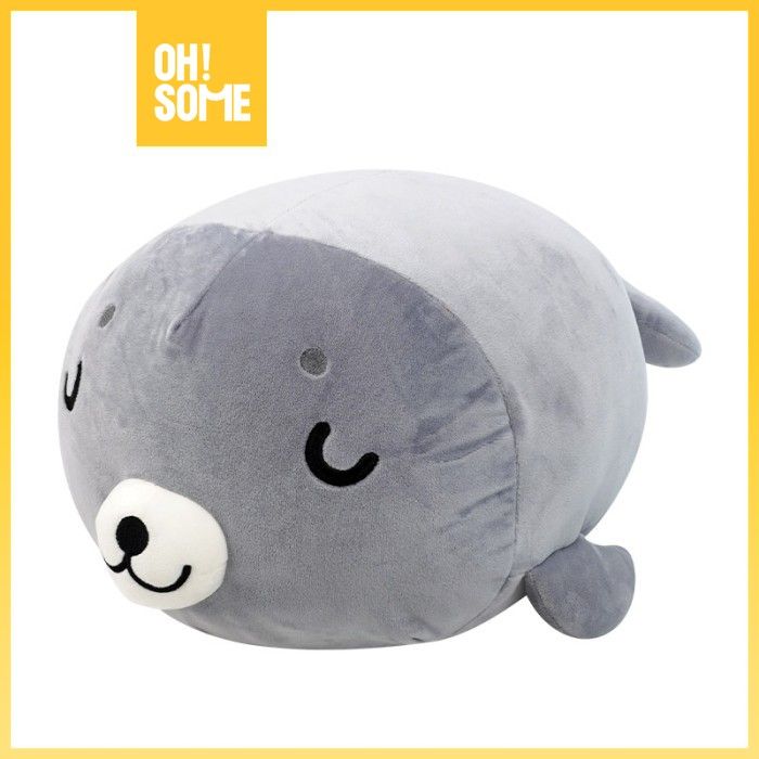 OHSOME - Mainan Bantal Boneka Binatang Hewan Anjing Laut Seal Bahan Halus Lembut Kuat