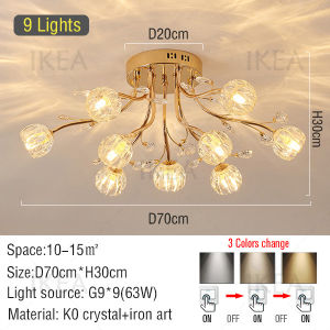 LED living room light household bedroom ceiling lamp dining room interior decoration chandelier