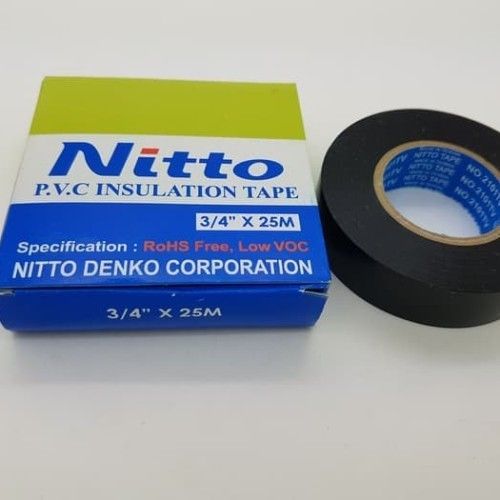Isolasi Listrik Nitto / Solatip Nito Hitam/ Lakban Kabel Listrik