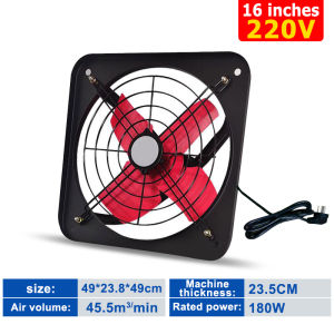 Industrial Ventilation Exhaust Fan 8/10/12/14/16/20 inch All-metal Mute Ventilation Fan Household Toilet Kitchen Window Exhaust Fan Powerful Changing Fan High Volume High Suction Ventilation Equipment