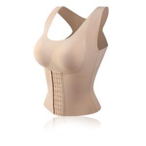 GOOTRADES บราเสริมฟองน้ำ เสื้อกั๊กกระชับสัดส่วน การควบคุมหน้าท้อง ปรับได้ปรับได้ ยกทรงทริมเมอร์ สะดวกสบายสบายๆ ไร้รอยต่อไร้รอยต่อ แก้ไขท่าทางและแก้ไข สำหรับผู้หญิง