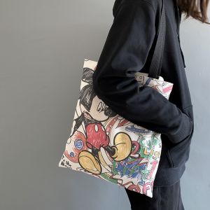 VERDEN Eco Recycle Lightweight Grab and Go Canvas Disney Mickey Casual Tote Bag Tuition Bag Handbag