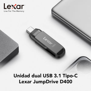 Lexar JumpDrive D400 128GB BL Titanium USB 3.1 Type-C up to 130MB/s read