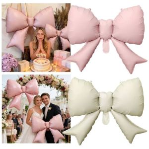 4PCS Large Matte Macaron Bow Aluminum Foil Balloon Birthday Wedding Party Decoration 55*43cm