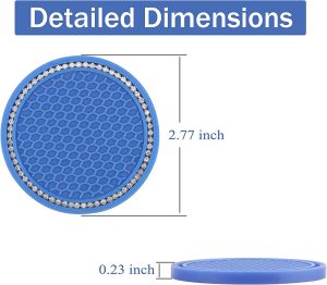 Car Cup Holder Mat Pad Anti Slip Mat Non Slip Mat Organizer Mat Drink Holder Pad Mat Car Slot Mat Insert Rhinestone Coaster Car Storage Organiser Mat Cup Accessories Axia Myvi Saga Persona bezza iriz aruz viva alza wira X50 X70 Ativa Vios City