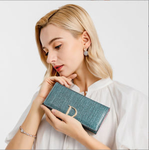 Ví nữ dài dáng gập kim tuyến sang chảnh style Âu Mỹ LILA DIO19