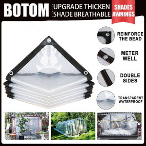 【Is Available in Malaysia】Thickened Plastic PE Tarpaulin Transparent Thickening Rainproof Cloth Garden Balcony Waterproof Tarp Shelter Car Rainproof Sunshade Cloth 加厚透明防雨布