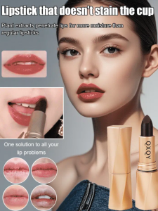 【24H Long Lasting】3.7g Make Up - Waterproof Non-fading Non-sticky Makeup Lipstick Black Matte Luxury Velvet Lipstick Black Luxury Velvet Non-stick Lipstick