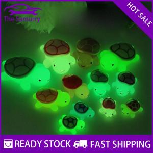 Samurry ✨Hot Sale✨ 6 10pcs Mini Luminous Turtle Home Decor Landscaping Resin Crafts Glowing Turtle Garden Fish Tank Miniatures Ornaments Decoration