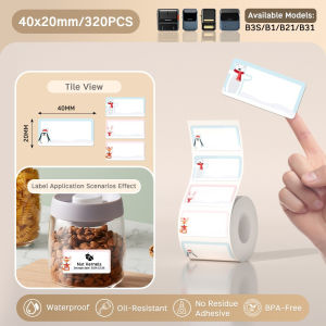 NIIMBOT B21/B1/B3S Cute Sickers Label Paper Name Sticker Books Stationery Waterproof Self Cartoon