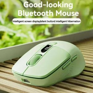 Chuột Eweadn Q1 2.4 Chuột không dây Bluetooth chế độ kép 1600PDI Màn hình thông minh Esports Chuột chơi game im lặng có thể sạc lại cho văn phòng2026