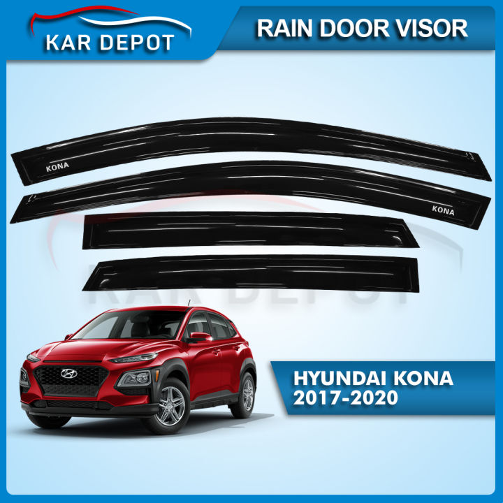 HYUNDAI KONA 20172023 Black Rain Visor/Sun Guard Window Visor Lazada PH