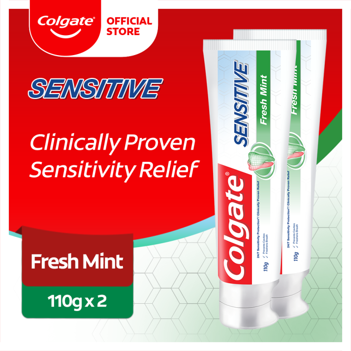Colgate Sensitive Fresh Mint Toothpaste 110g Twin Pack