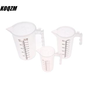 KOQZM 100 250 500ML  Measuring Cups Jug Clear Baking Kitchen Flour Water with cover Sc