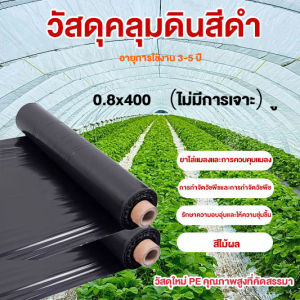 พลาสติกคลุมดิน ผ้ายางคลุมดิน 400หลา(360ม) พลาสติกคลุมแปลง พลาสติกดำเงิน กันวัชพืช ปลูกผัก