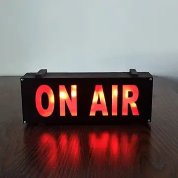 Bright Red & Yellow deals On Air LED Light Radio/Studio Wall Decoration