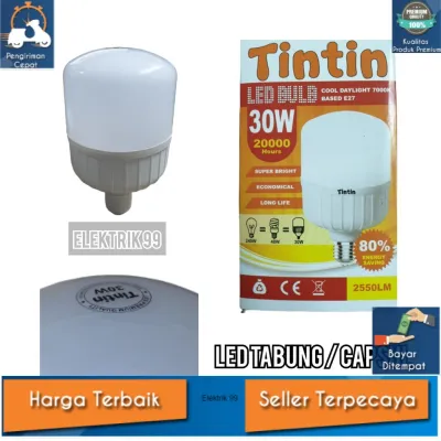 Lampu LED Tinitn Capsul 30 Watt / Bohlam Led Tintin Tabung 30 Watt Putih
