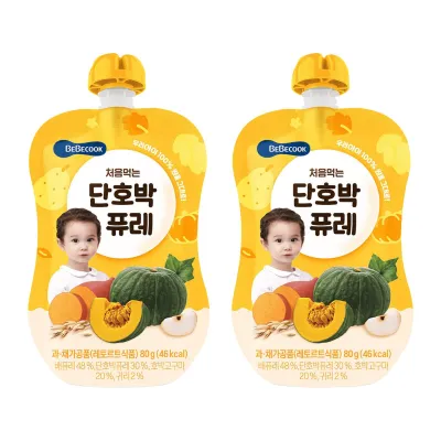 BebeCook 2-Pk My First Yummy Puree (Pumpkin w Oatmeal) 80G